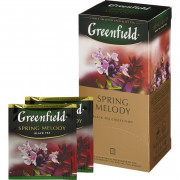 Чай GREENFIELD Spring Melody черный с чабрецом 25 пакетиков