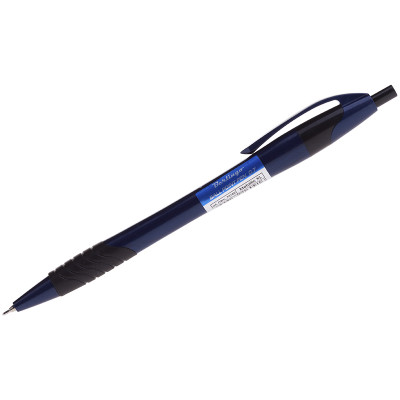 Ручка шариковая автоматическая Berlingo Metallic XL синяя, 0,7мм, грип
