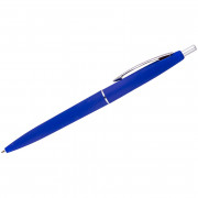 Ручка шариковая автоматическая Business, синяя, 0,7мм, синий антискол. корпус