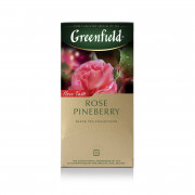 Чай GREENFIELD Rose pineberry, черный, 25 пакетиков в конвертах по 1,5 г
