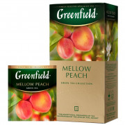 Чай GREENFIELD Mellow Peach зеленый с персиком и мандарином 25 пакетиков