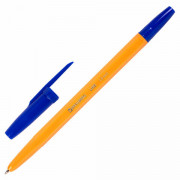 Ручка шариковая BRAUBERG ORANGE Line синяя, корпус оранжевый, узел 1 мм, линия письма 0,5 мм