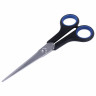 Ножницы 165мм BRAUBERG Soft Grip, черно-синие, резиновые вставки, 3-х сторонняя заточка, 230761