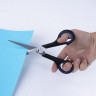 Ножницы 165мм BRAUBERG Soft Grip, черно-синие, резиновые вставки, 3-х сторонняя заточка, 230761