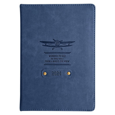 Ежедневник датированный 2024, Infolio, 140х200, 352 стр.Airplane I1333/blue