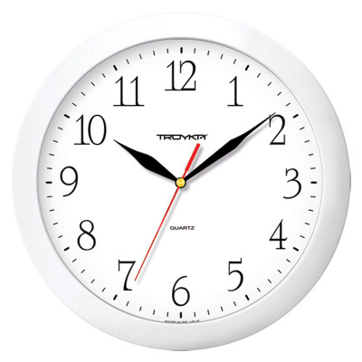 Часы настенные Troyka 11110113, круглые, 29*29*3,5, белая рамка