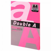 Бумага цветная DOUBLE A, А4, 75 г/м2, 100 л., неон, розовая