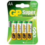 Элементы питания батарейка GP Super AA/LR6/15A алкалин. бл/4