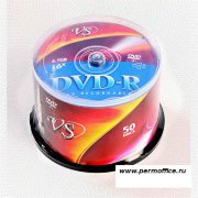 Носители информации DVD-R VS 4,7GB 16x Cake/50