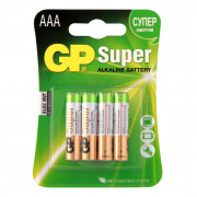Элементы питания батарейка GP Super AAA/LR03/24A алкалин., бл/4