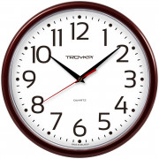 Часы настенные Troyka 91931912, круглые, 23*23*3, бордовая рамка