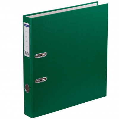 Пaпкa-регистратор OfficeSpace 50мм, бумвинил, с карманом на корешке, зеленая