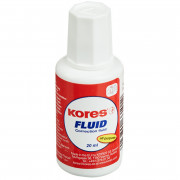 Корректирующая жидкость Kores Fluid 20 мл ярко-белая на быстросохн. основе (морозостойкая, кисточка)