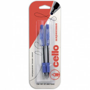 Ручки шариковые Cello GRIPPER набор 2шт. черный, синий, 0.5мм резин. манжета  блистер
