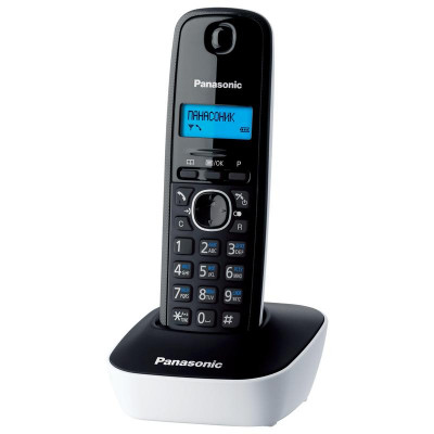 Телефон PANASONIC KX-TG1611RUW(белый)АОН,русс.меню