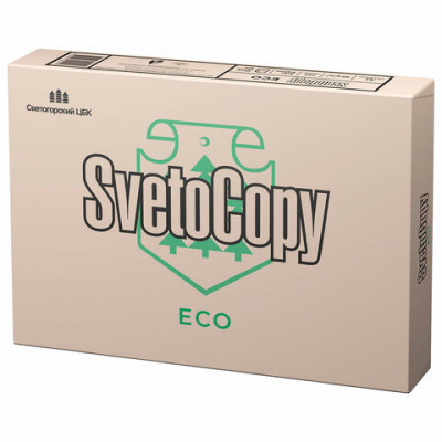 Бумага для ОфТех SVETOCOPY ECO (А4,80г, белизна 60%) пачка 500л.