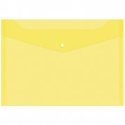 Папка конверт на кнопке  А4 150 мк желтый