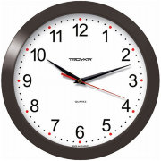 Часы настенные Troyka 11100112, круглые, 29*29*3,5, черная рамка