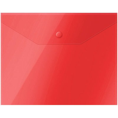 Папка конверт на кнопке А5 180 красный