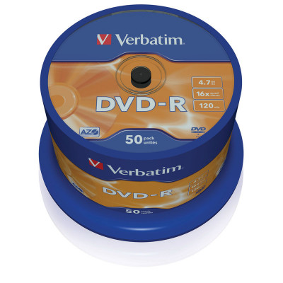 Носители информации Verbatim DVD-R 4,7Gb 16х Cake/50 43548