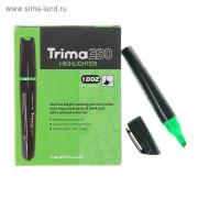 Маркер выделитель текста  Line Plus Trima330 зеленый, 1-5мм, трехгранный корпус