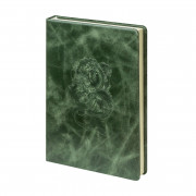 Ежедневник датированный 2024 Dragon, А5, 160 л., зеленый, нат. кожа