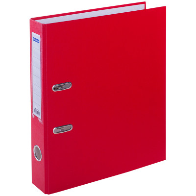 Пaпкa-регистратор OfficeSpace 50мм, бумвинил, с карманом на корешке, красная