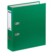 Пaпкa-регистратор OfficeSpace 70мм, бумвинил, с карманом на корешке, зеленая
