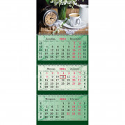 Календарь настенный 3-х блочный Супер-Премиум,2024,340х805,Время кофе