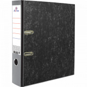Папка-регистратор Attomex 75мм мраморная картонная с корманом на корешке, металл. уголок