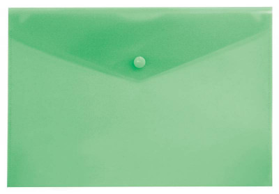 Папка конверт на кнопке  А4 150 мк зеленый