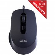 Мышь проводная Smartbuy ONE 265-K, беззвучная, черный, 4btn+Roll