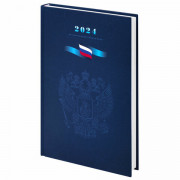 Ежедневник датированный 2024 145х215 мм, А5, STAFF, ламинированная обложка, Символика, 115144