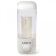 Дозатор для жидкого мыла ЛАЙМА, наливной, 0,5л, ABS пластик,бел