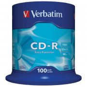 Носители информации CD-R VERBATIM 700MB 52x CB/100 43411 Extra Protect