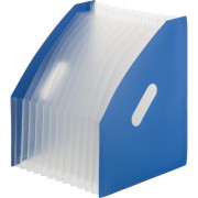 Накопитель вертикальный Attache расширяемый A4, 13отделений, синий, пластик