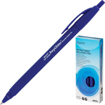 Ручка шариковая Beifa KB139400 0,5мм автомат.синий Китай