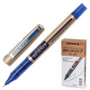 Ручка роллер ZEBRA ,Zeb-Roller DX7,, корпус золотистый, толщ.письма 0,7мм, синяя, EX-JB3-BL