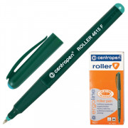 Ручка-роллер Centropen трехгранная, корпус зеленый, узел 0,5 мм, линия письма 0,3 мм, 4615, зеленый