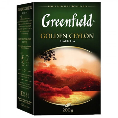 Чай GREENFIELD Golden Ceylon листовой черн.200г картон/к 0351-15