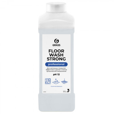 Средство концентрат для машинной и ручной мойки полов 1 л, GRASS FLOOR WASH STRONG, щелочное, 250100