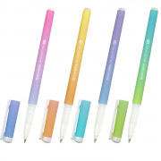 Ручка шариковая BRAUBERG SOFT TOUCH GRIP "GRADE PASTEL", СИНЯЯ, мягкое покрытие, ассорти, узел 0,7 мм, 143711