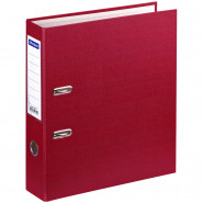 Пaпкa-регистратор OfficeSpace 70мм, бумвинил, с карманом на корешке, бордовая