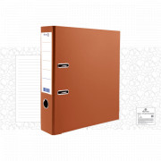 Папка-регистратор Attomex 75мм ПВХ с корманом на корешке, металл. уголок, оранжевый