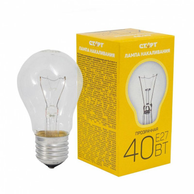 Электрич.лампа СТАРТ стандартная/прозрачная 40W E27