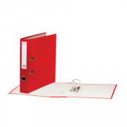 Папка-регистратор BRAUBERG, 50 мм, покрытие пластик, прочная, с уголком, красная
