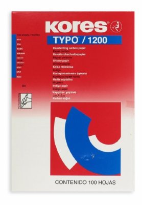 Копировальная бумага синяя KORES 1200 пачка 100л.