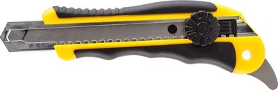 Нож канцелярский 18 мм Attache Selection с резиновыми вставками, роликовым фиксатором
