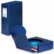 Короб архивный BRAUBERG Energy,  пластик,  10 см (на 900л.),  разборный,  синий,  0, 9мм,  235375