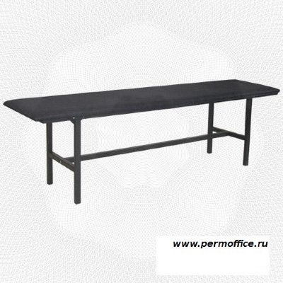 Многоместная секция UD_Банкетка Берта БМ-4 1200 каркас-черный к/з-черный К-01